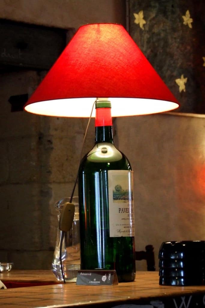 Custom wine bottle lamp