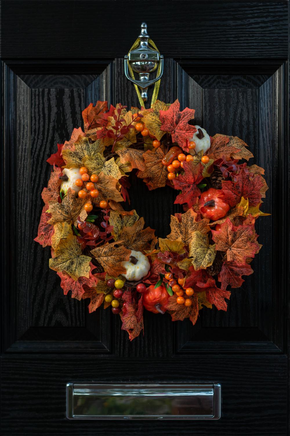 Diy fall wreath late autumn wreath