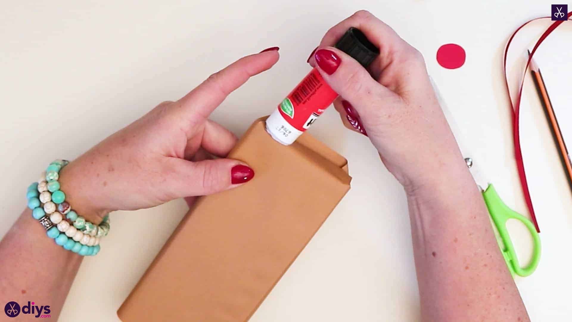 Diy reindeer gift wrap for christmas add adhesive
