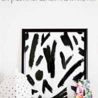 Diy abstract black and white art