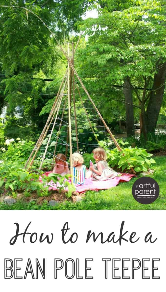 Diy bean pole teepee