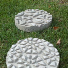 Doormat embossed concrete stepping stones