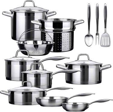 Duxtop professional 12 piece stainless steel induction cookware set