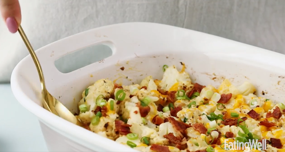 Loaded cauliflower casserole thanksgiving side dishes