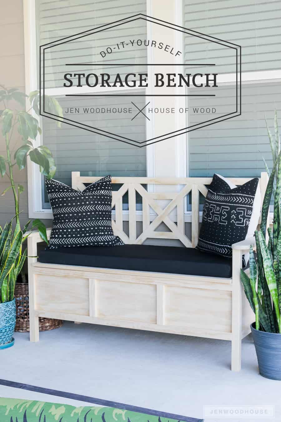 Outdoor storage bench