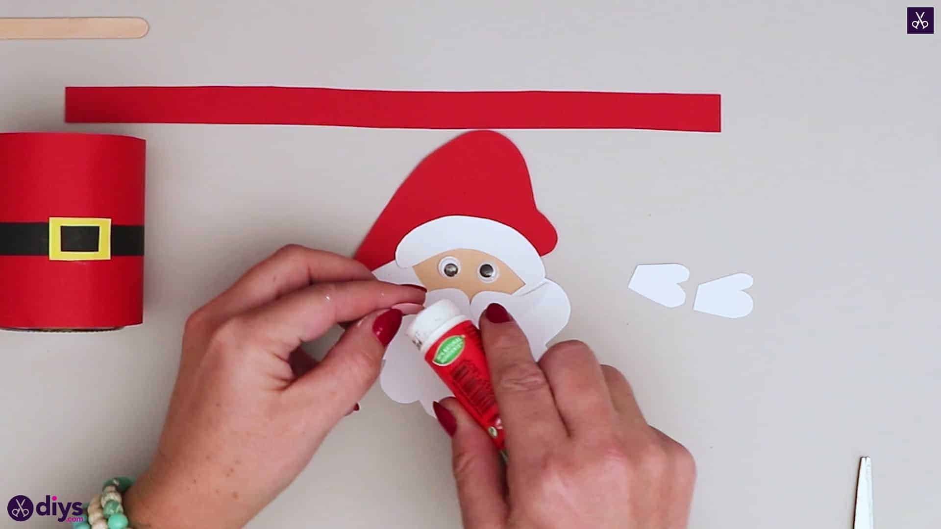 Paper santa candy holder simple face