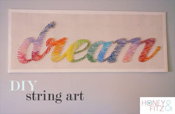 Rainbow dream string art