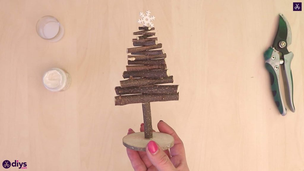 Rustic diy twig christmas tree