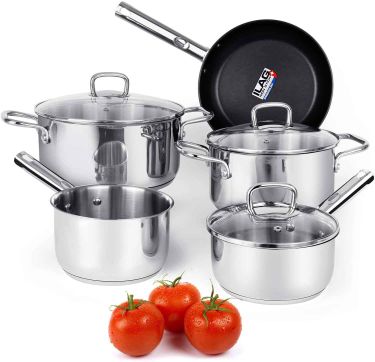Viewee stainless steel pots & pans cookware set