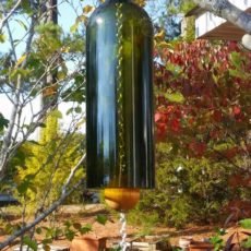 Wine bottle wind chime