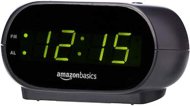 Amazonbasics small digital alarm clock with nightlight and battery backup