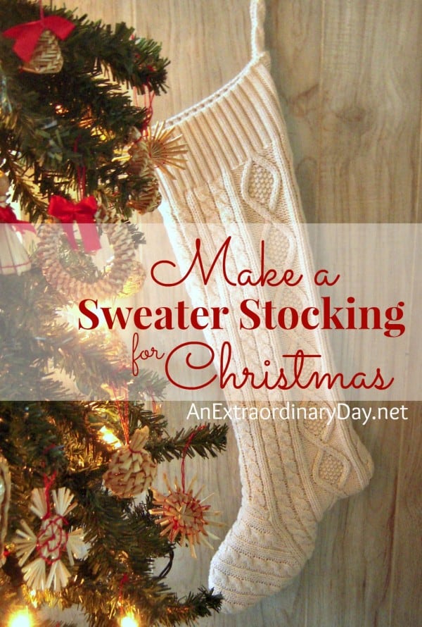 Christmas sweater stocking