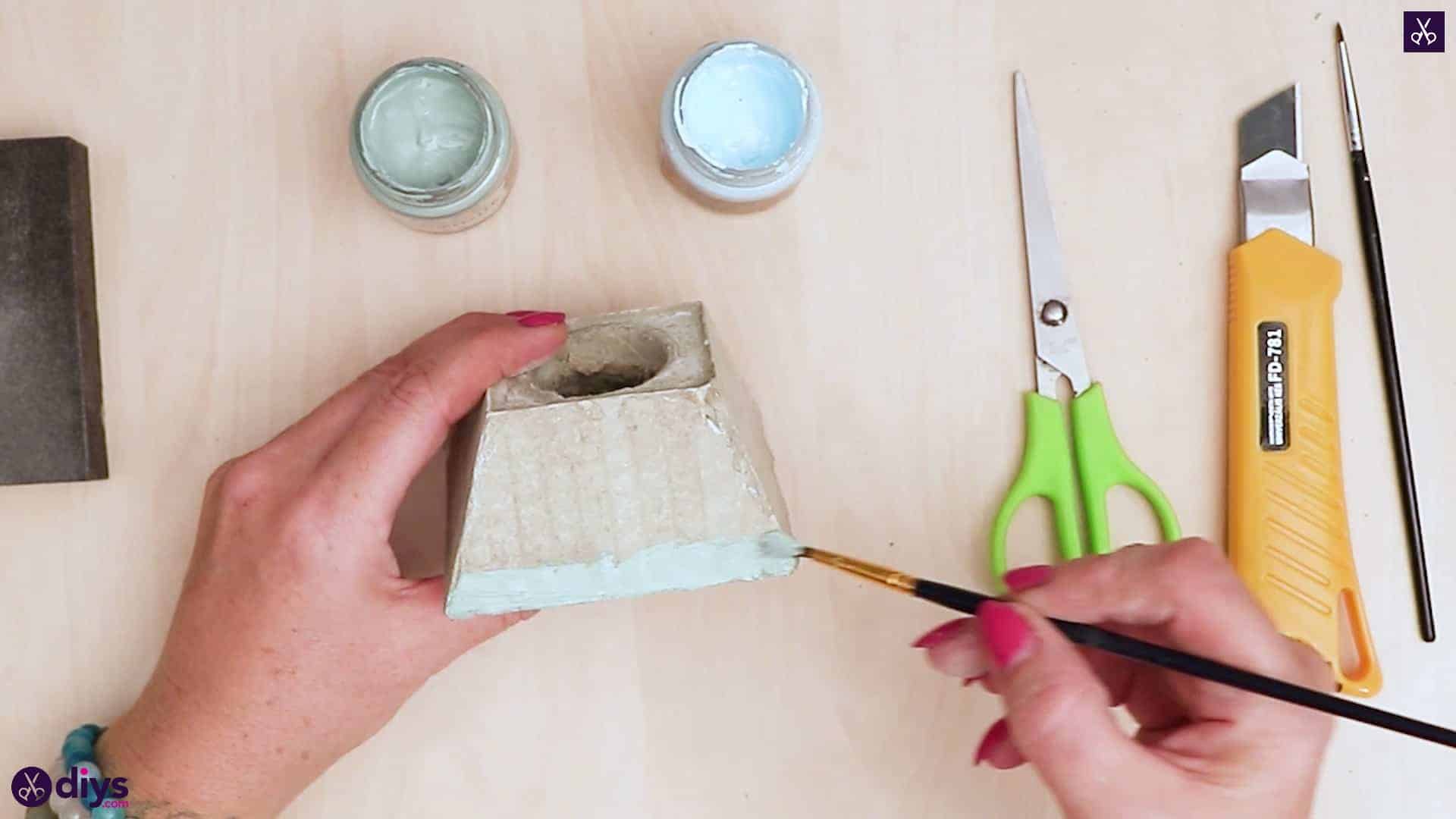 Concrete hair clip container simple paint