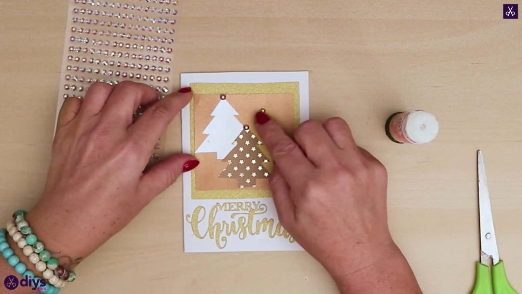 Diy christmas tree card for holiday