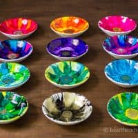 Diy alcohol ink jewelry dishes