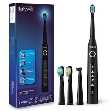 Fairywill rechargeable sonic toothbrush with smart time