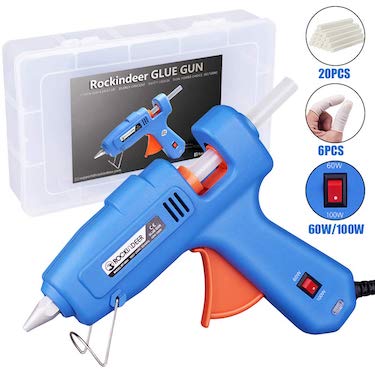 Full size hot glue gun with carrying box and 20 pcs glue sticks
