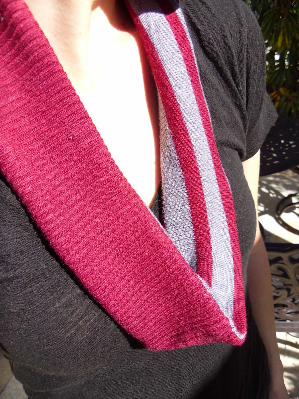 Infinity scarf from an old sweater
