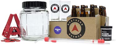 Northern brewer all inclusive gift set 1 gallon homebrewing starter kit with recipe (chinook ipa)