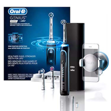 Oral b genius pro 8000 electronic power rechargeable battery electric toothbrush with bluetooth connectivity