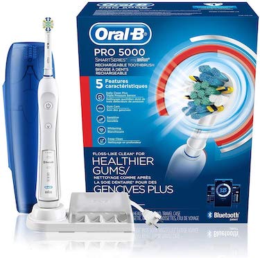 Oral b pro 5000 smartseries power rechargeable electric toothbrush with bluetooth connectivity