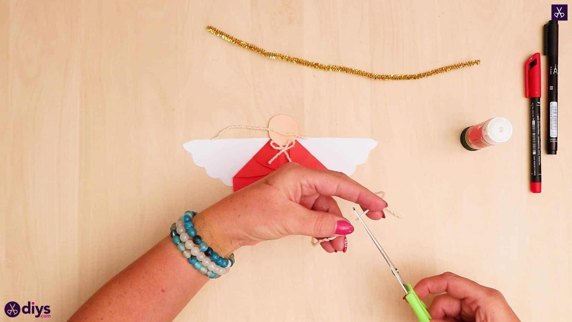 Paper angel kids craft rope 1