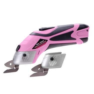 Pink power electric fabric scissors