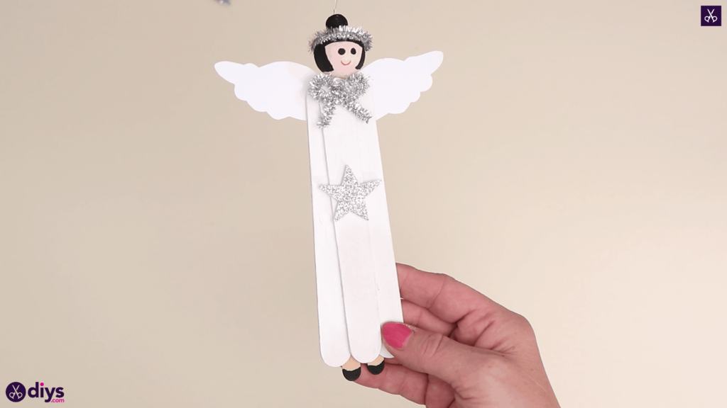 Popsicle stick angel ornament easy