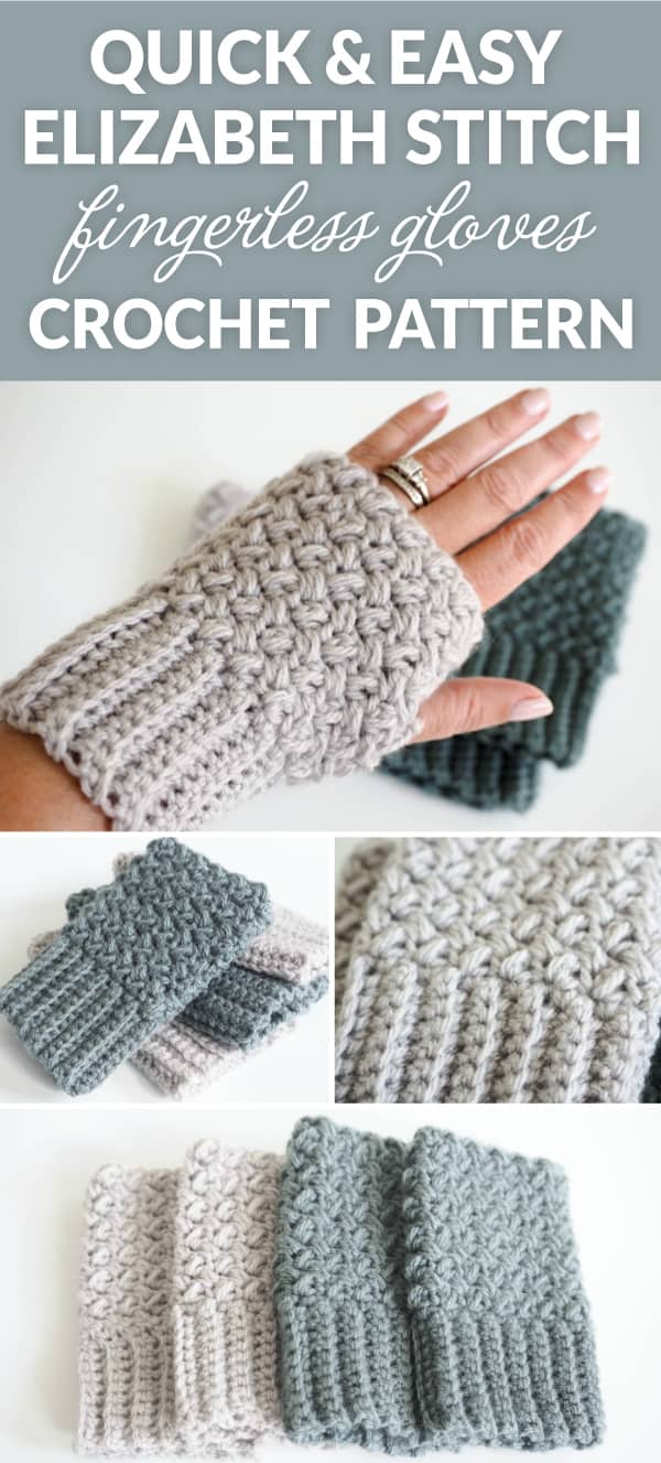 Quick and easy elizabeth stitch fingerless gloves