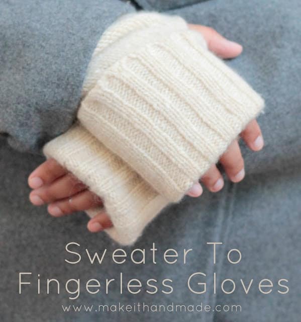 Sweater to fingerless gloves