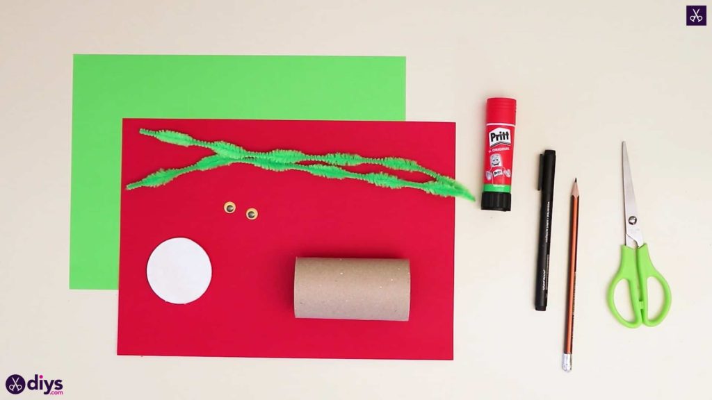 Toilet paper roll grinch materials