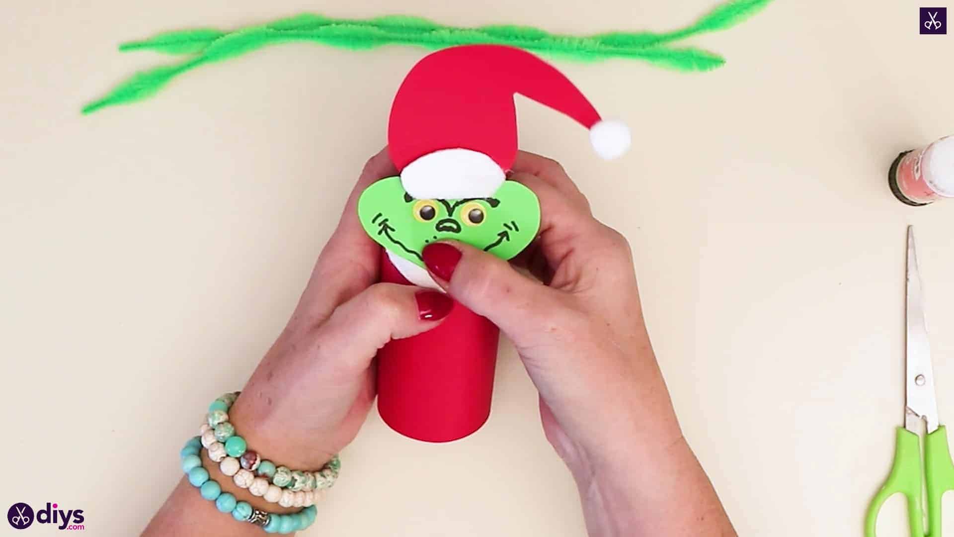Toilet paper roll grinch step 12