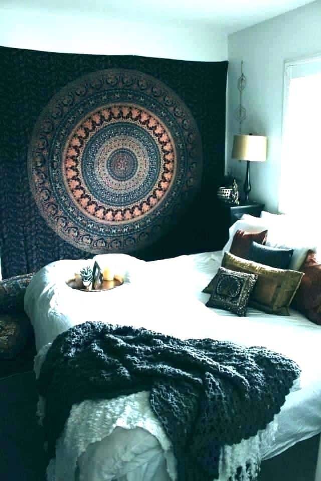 Tapestries in the bedroom