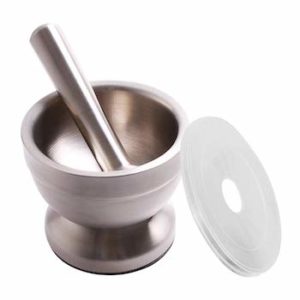 Bekith Mortar and Pestle Sets 18/8 Brushed Stainless Steel