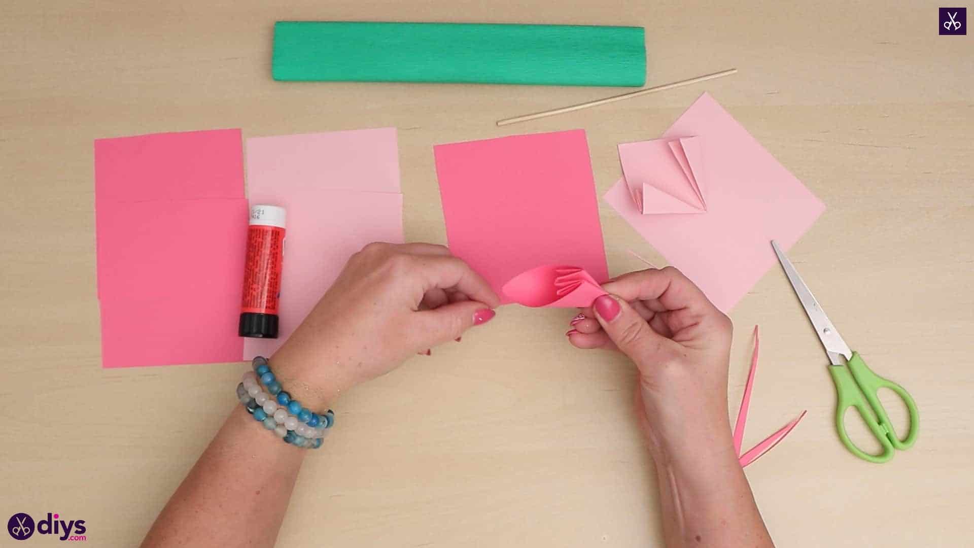 Diy 3d paper flower simple folding
