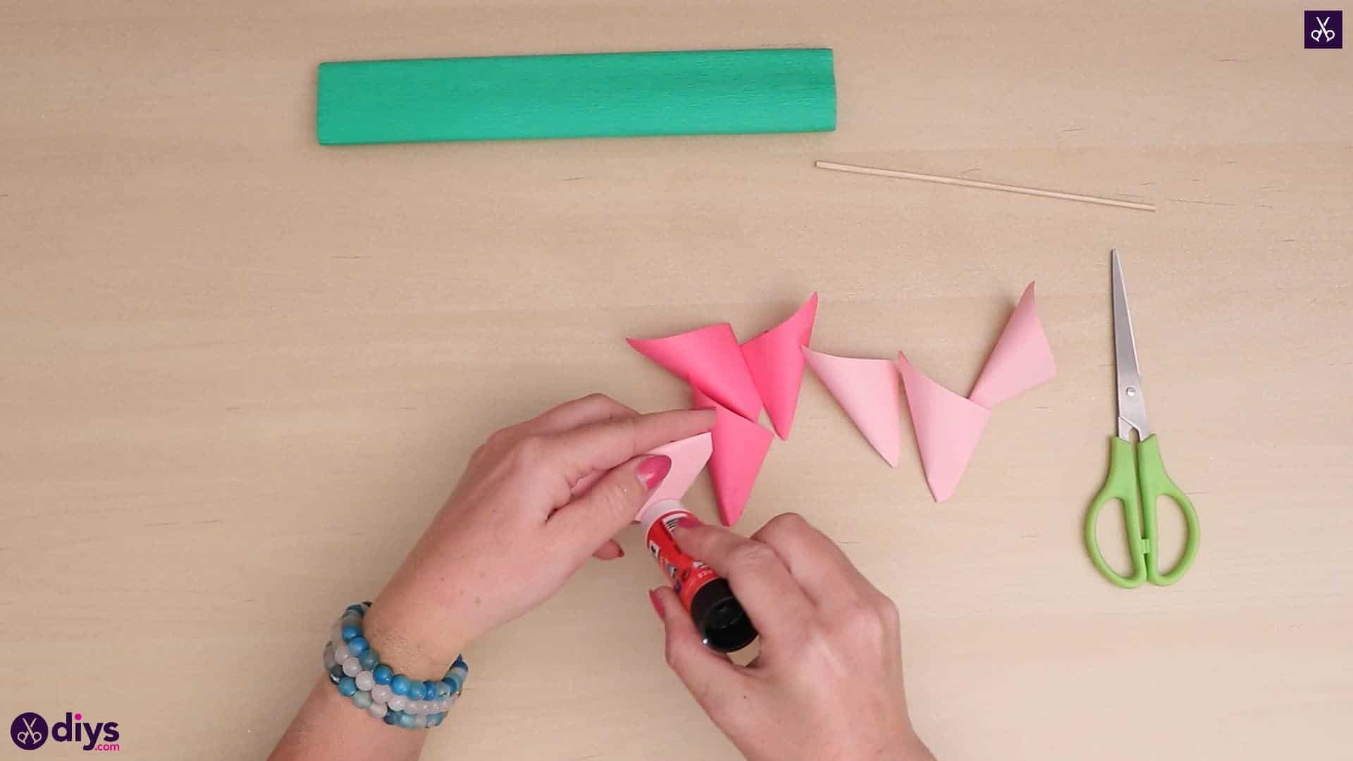 Diy 3d paper flower step 4