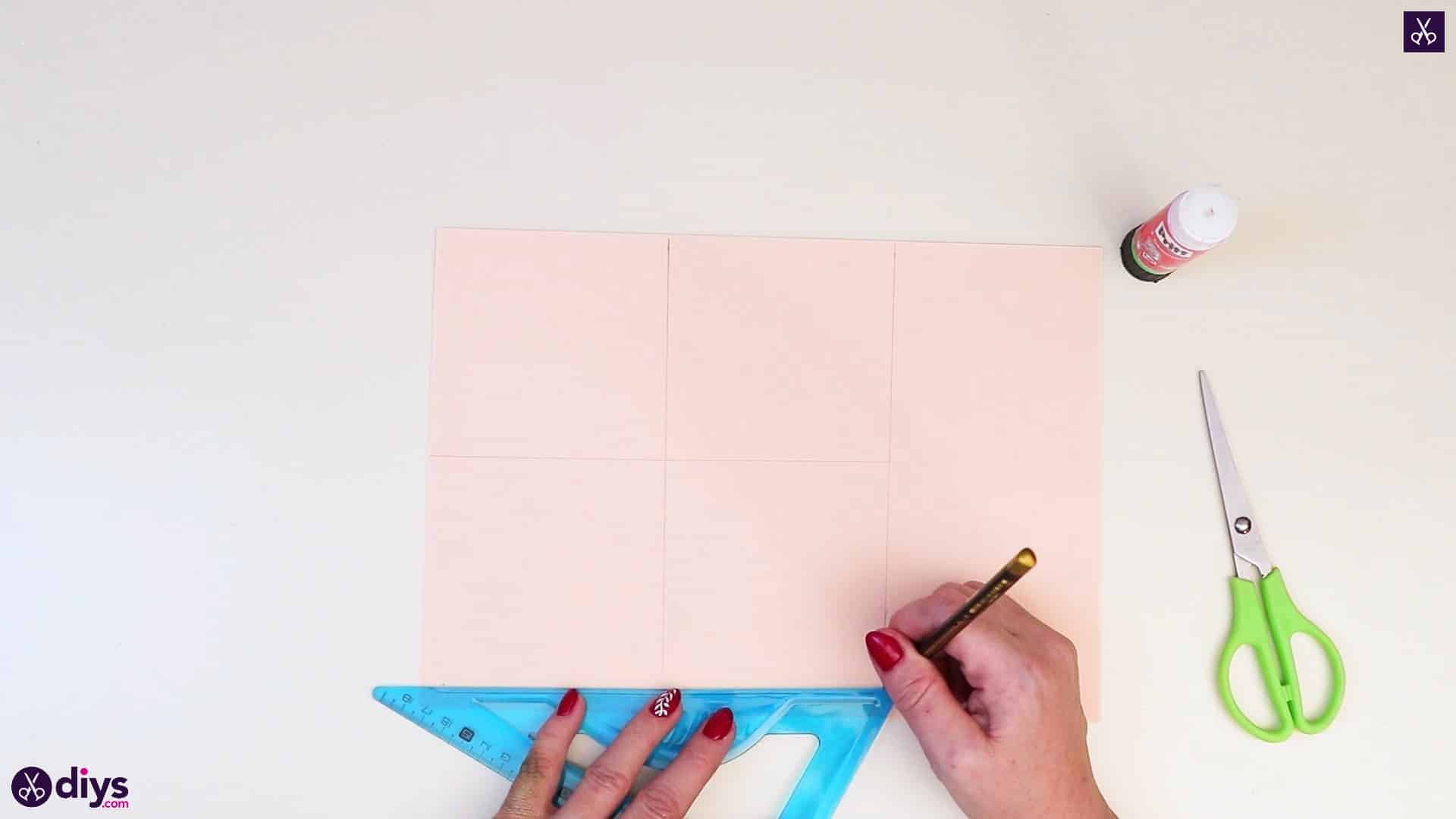 Diy realistic paper rose geometric