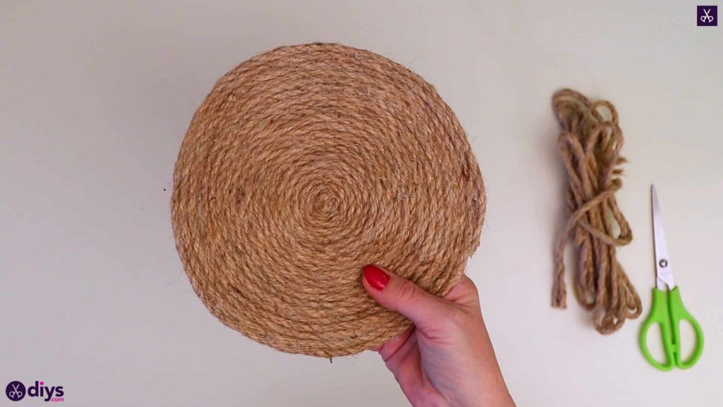 Diy round jute placemat materials