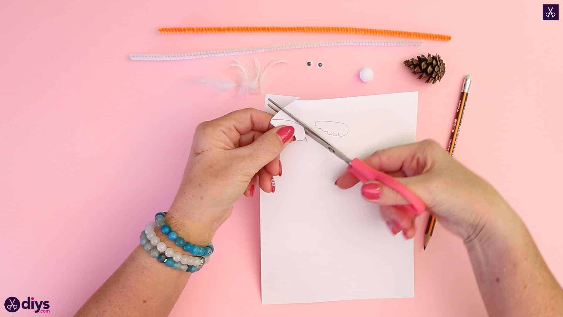 Diy simple pinecone swan cutting