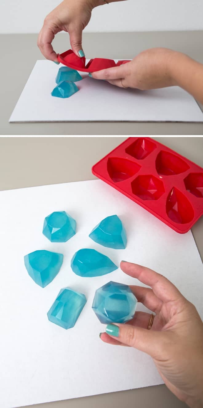 Diy gemstone soap party favours