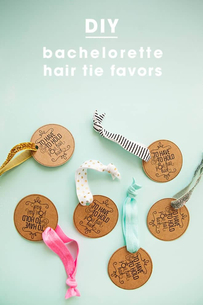 Diy hair tie favours