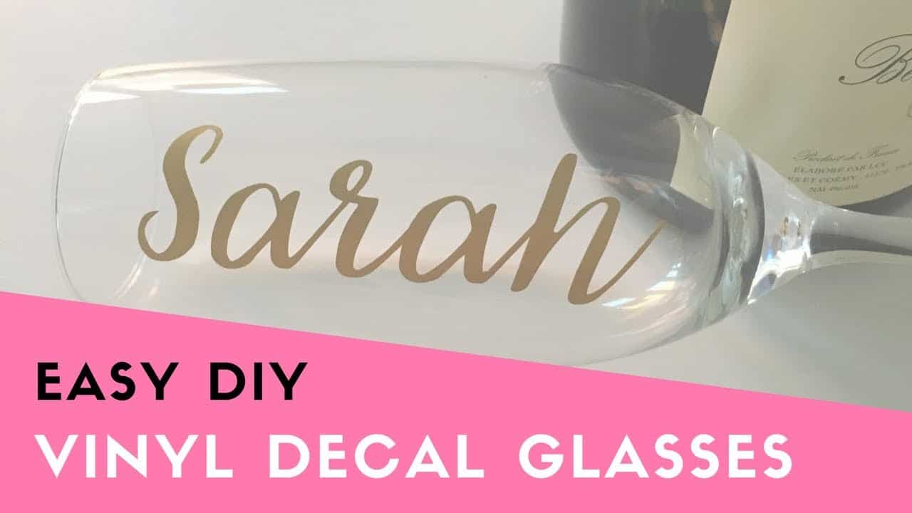 Easy diy vinyl decale party glasses