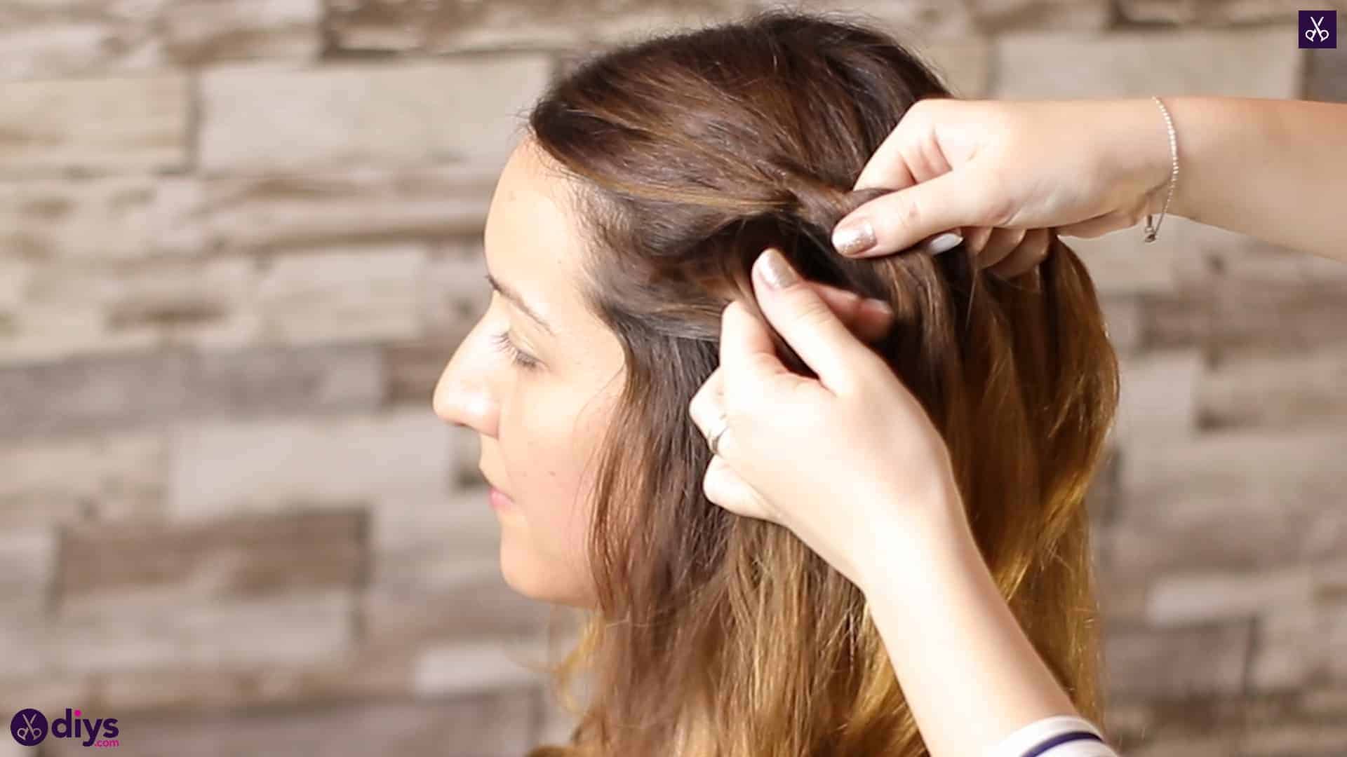 Elegant side braid hairstyle step 2c