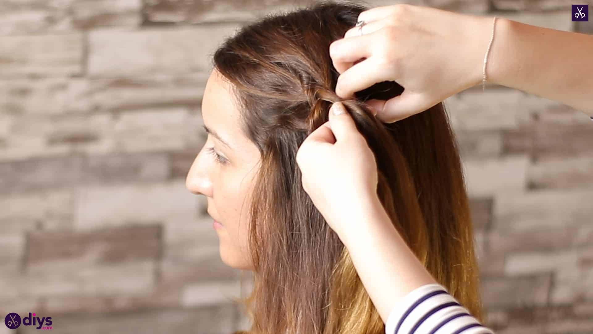 Elegant side braid hairstyle step 3
