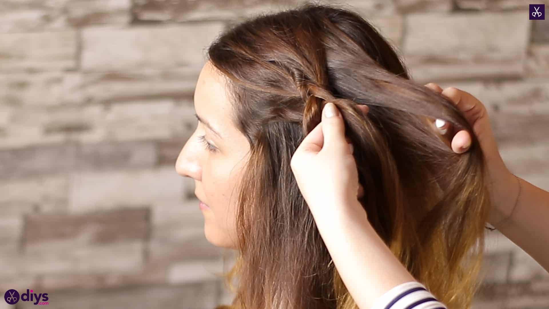 Elegant side braid hairstyle step 3a