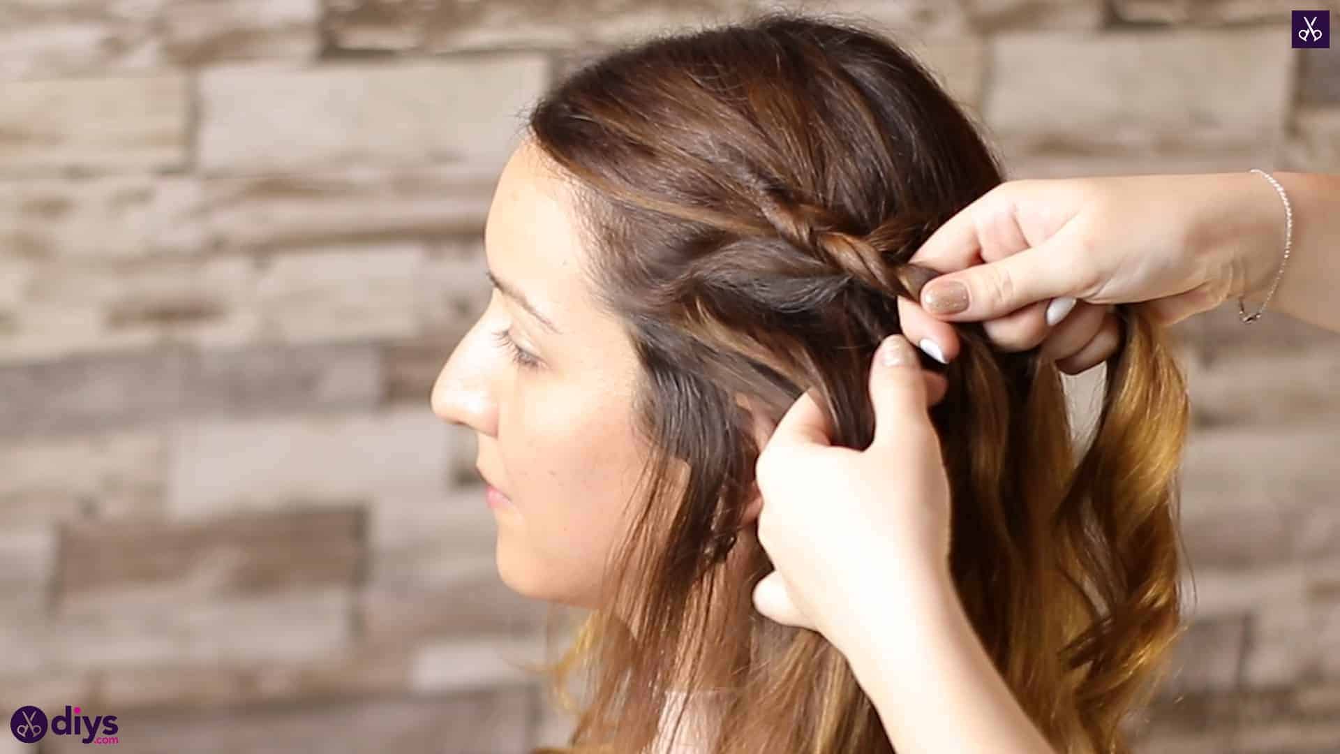Elegant side braid hairstyle step 3c