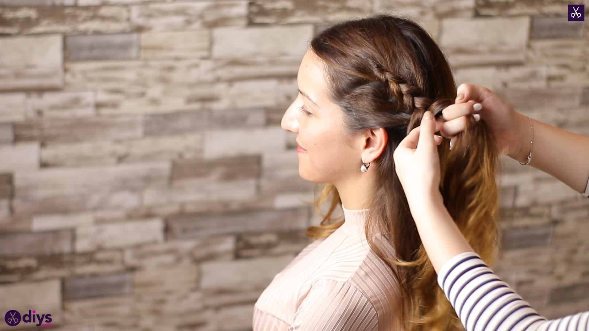 Elegant side braid hairstyle step 3g