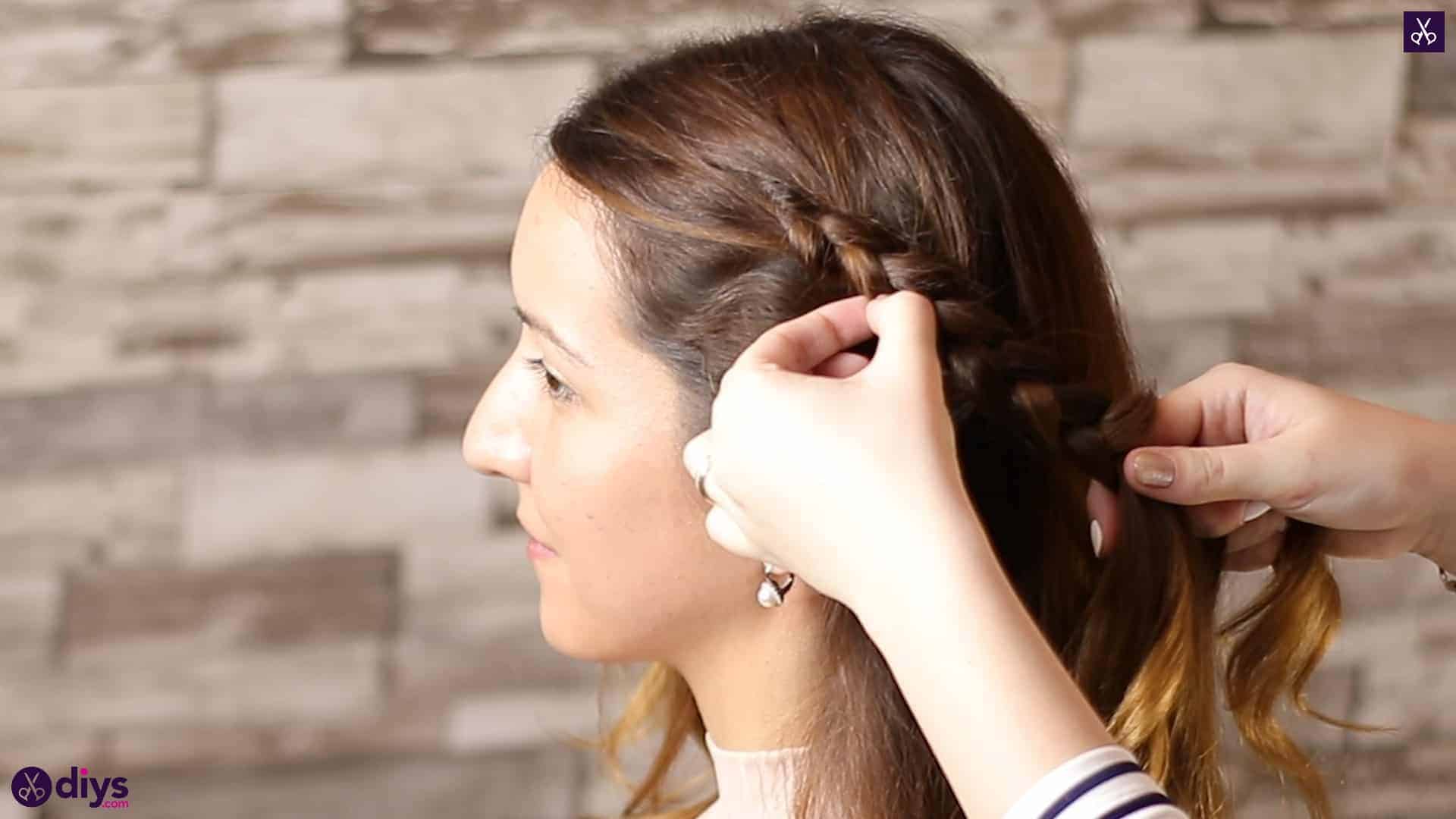 Elegant side braid hairstyle step 4