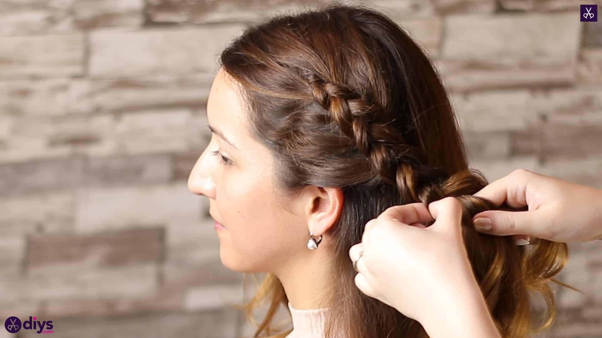 Elegant side braid hairstyle step 4b