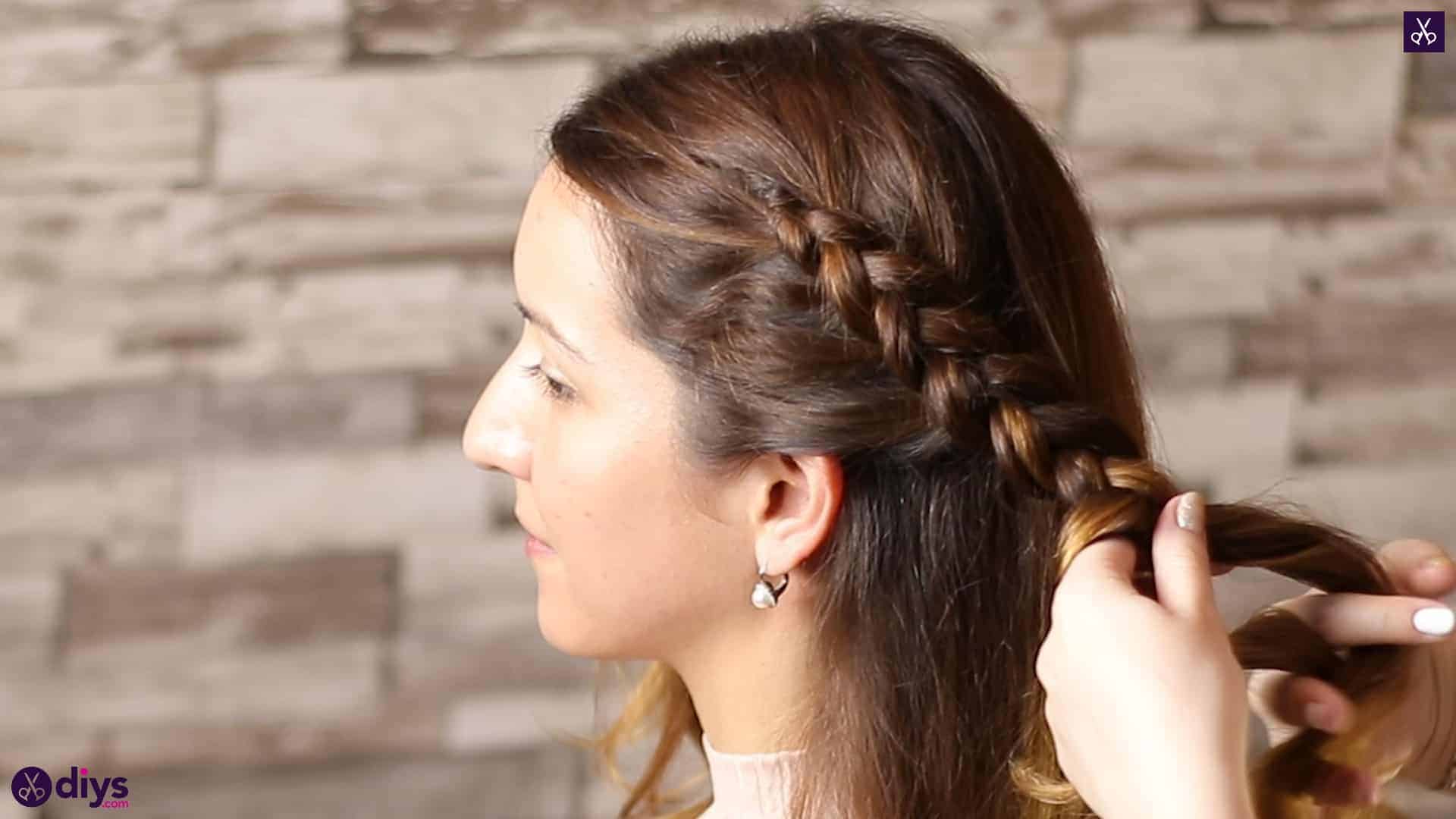 Elegant side braid hairstyle step 4c